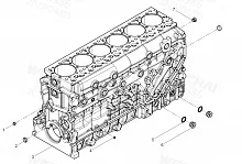 Блок цилиндров  WP12.375E50 SHACMAN